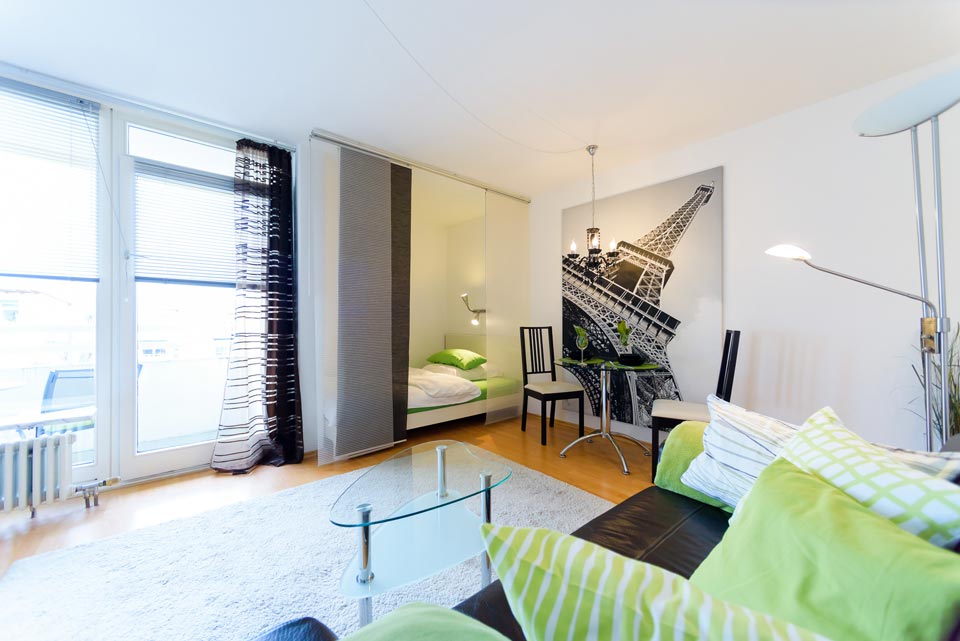 Premium 1-room-apartment, 33 sqm, Munich, Harras, with swimming pool